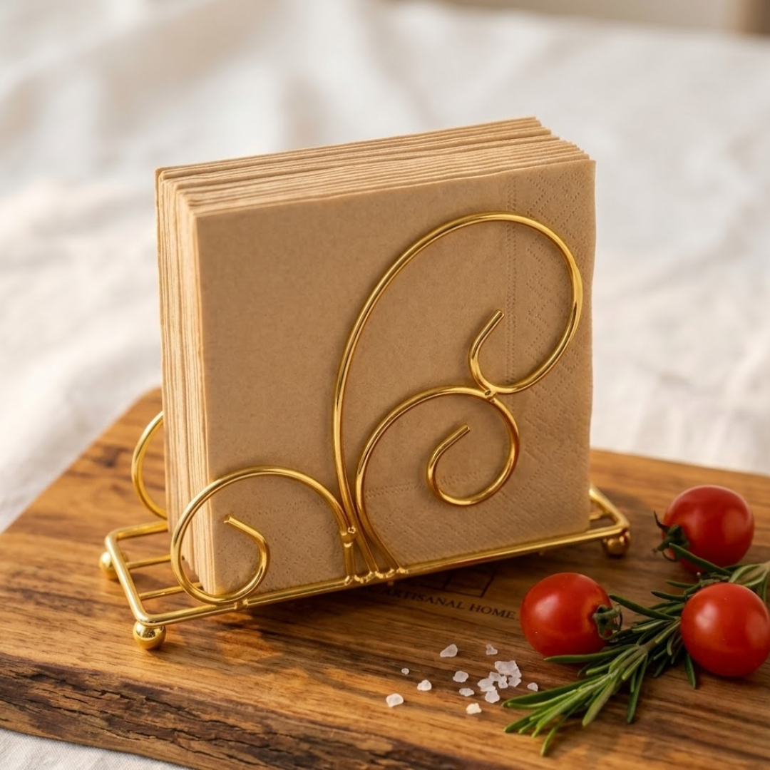 Elegant Gold Tissue Holder for Home Decor