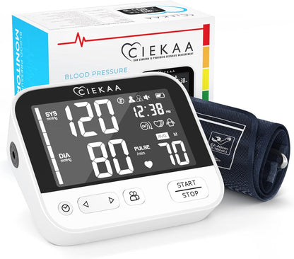 CIEKAA Automatic Digital Blood Pressure Monitor with Memory