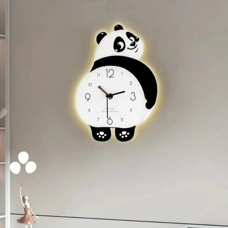 Panda Shape Wall Clock 16 Inch – Kids Room Decor