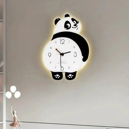 Panda Shape Wall Clock 16 Inch – Kids Room Decor