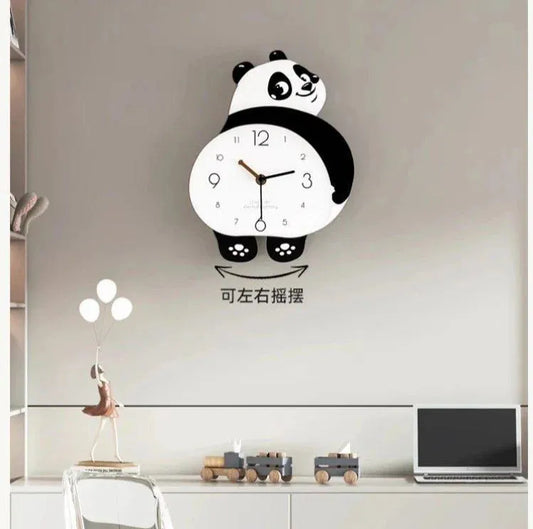Panda Shape Wall Clock 16 Inch – Kids Room Decor