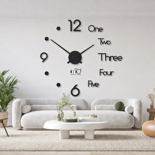 Modern Wall Clock 24x24 Laminated Wood