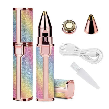 2 in 1 Rechargeable Eyebrow Trimmer Facial Hair Remover