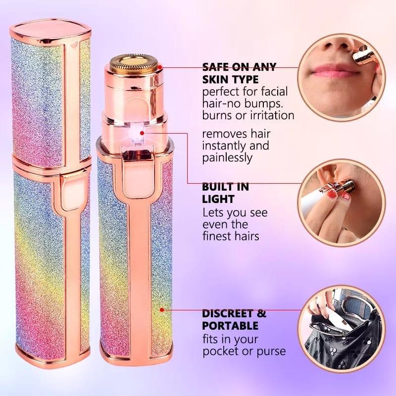 2 in 1 Rechargeable Eyebrow Trimmer Facial Hair Remover